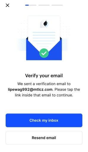 Verify your email on Coinbase
