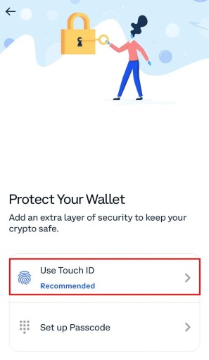 Touch ID Coinbase Wallet