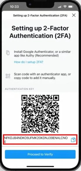 Authentication key on Crypto.com