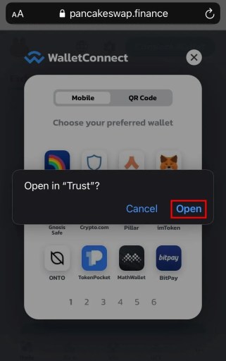 Open in "Trust"?