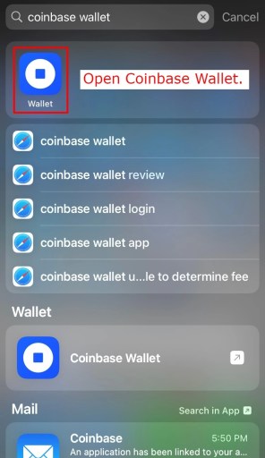 Open Coinbase Wallet