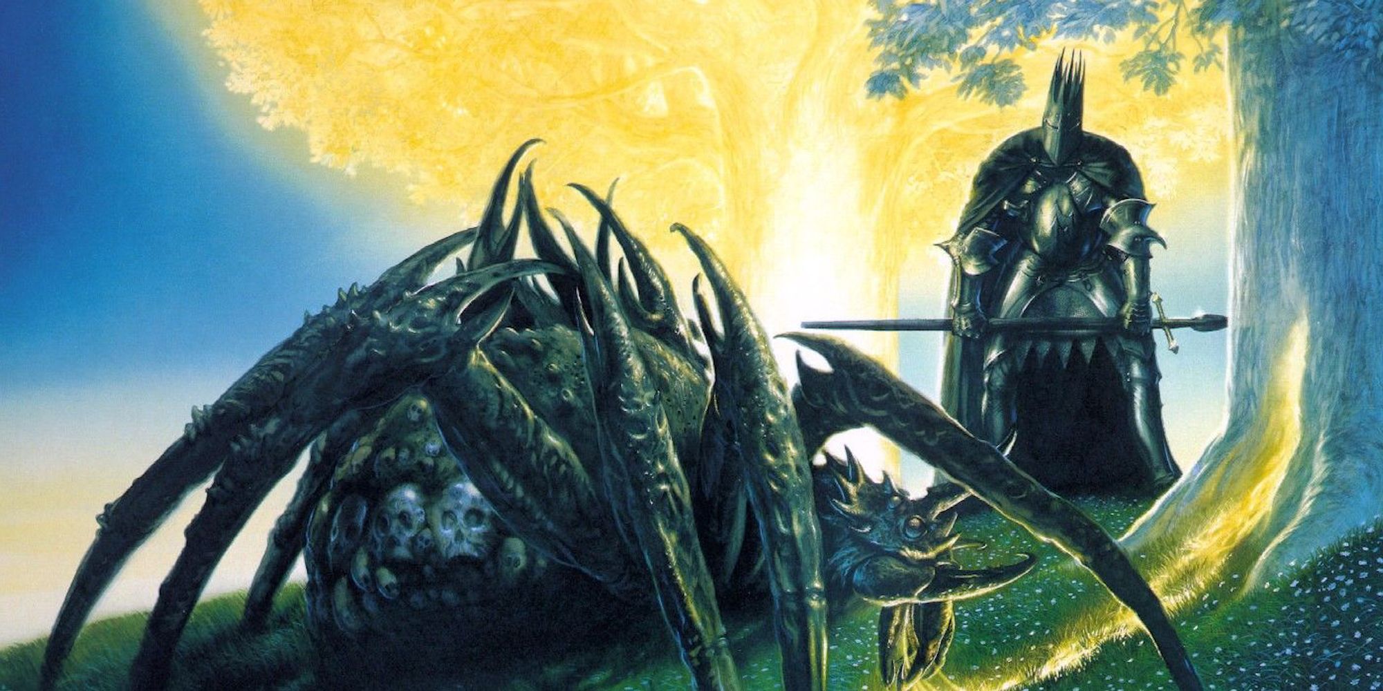 거대한 거미가 있는 모르고스(2000 x 1000)