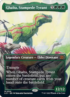 MTG Ghalta, Stampede Tyrant를 통해 땅을 배회하는 공룡 Ghalta의 마법사