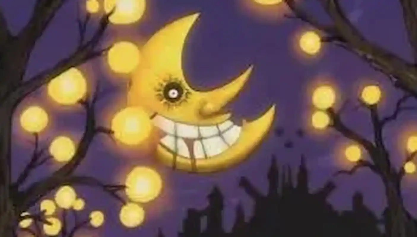 입에서 피가 나오는 애니메이션 웃는 달